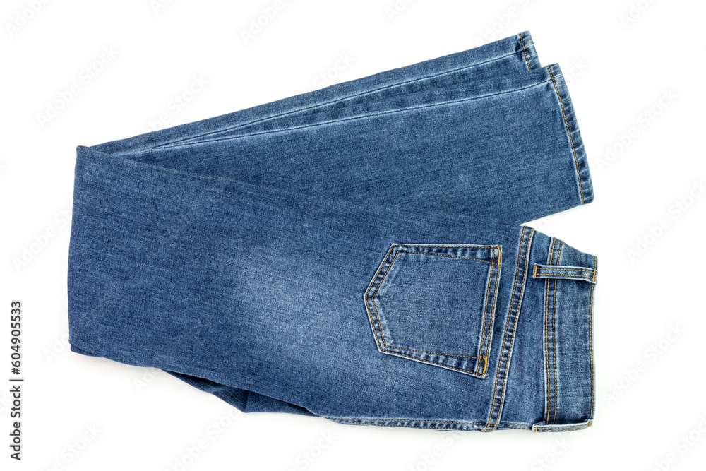 blue jeans denim pants composition modern women's and men's fashion pants texture isolated on white background blue jeans denim pants composition modern women's and men's fashion pants texture isolated on white background