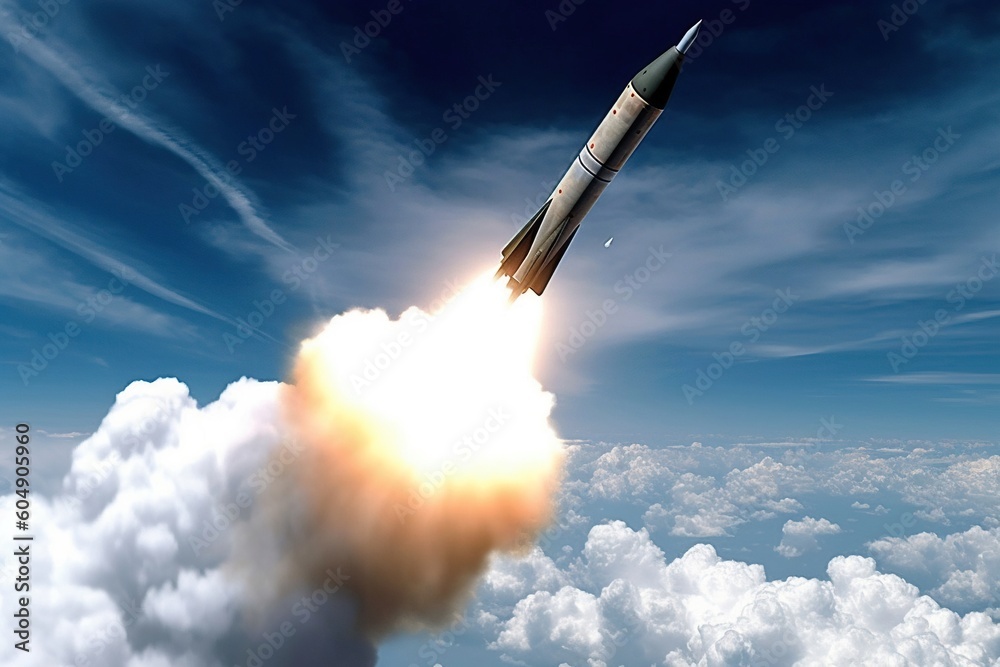 Military intercontinental ballistic missile soared with unparalleled