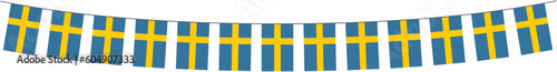 Garland with Swedish pennants