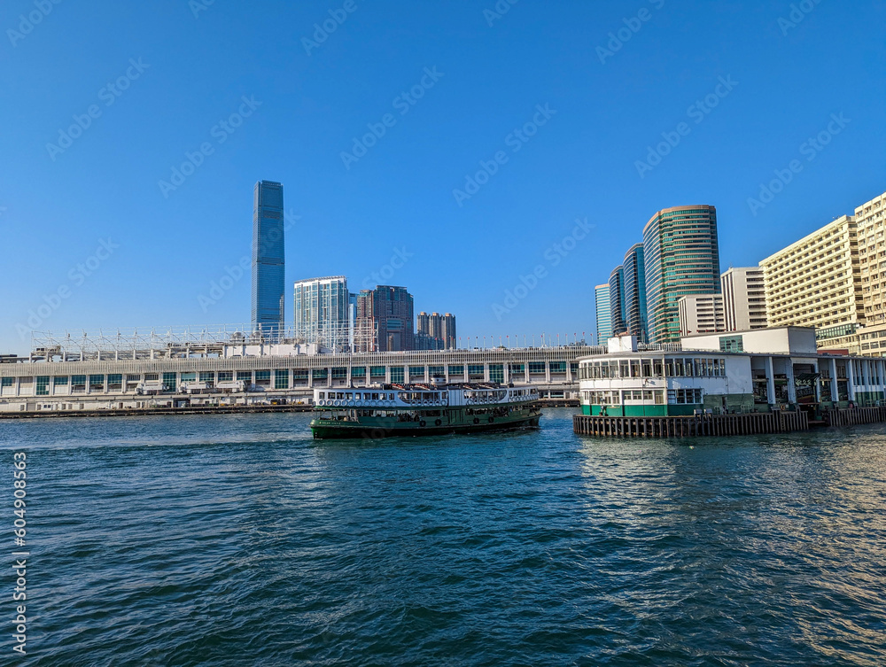 Obraz premium city harbour in Hong kong