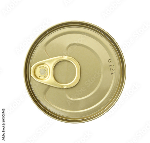 Fotografía canned food isolated with clipping path