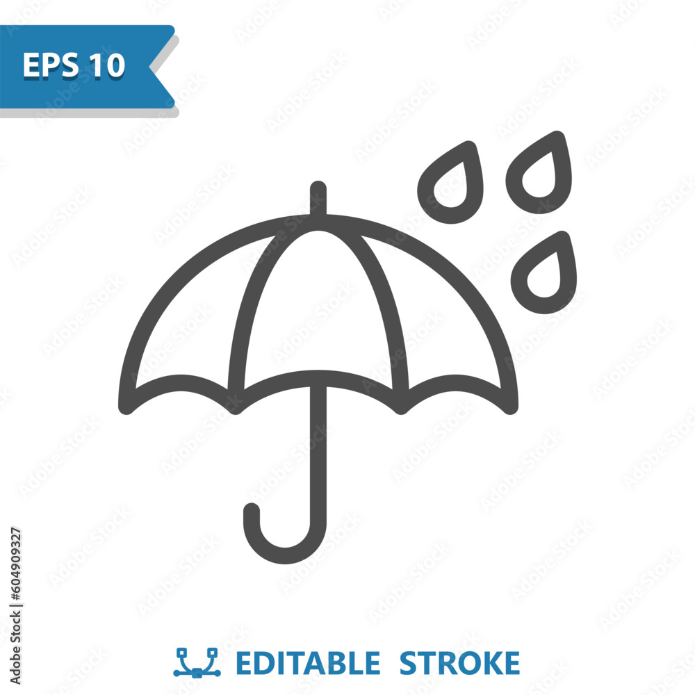 Umbrella, Rain Icon. Raining, Weather, Raindrop, Droplet Umbrella, Rain Icon. Raining, Weather, Raindrop, Droplet