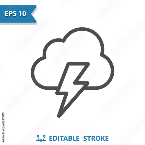 Storm Icon - Cloud, Lighting Bolt, Lightning Storm, Weather