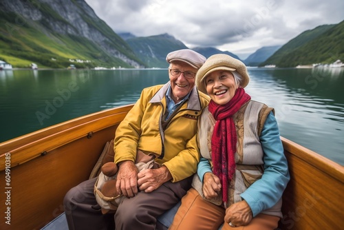 A happy couple traveling in Norway, fjords, AI-generated © Tanya