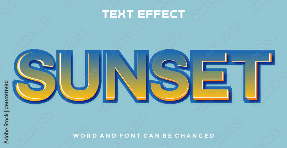 Sunset editable text effect Sunset editable text effect