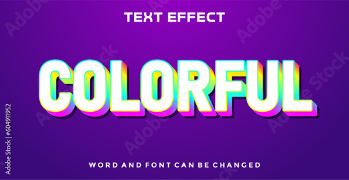 Colorful editable text effect 