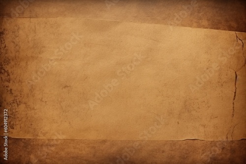 Texture of vintage antique paper in brown color. Generative ai.