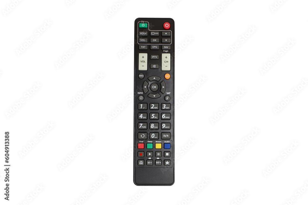 Tv remote controller, remote control device, isolated white background, png isolated Tv remote controller, remote control device, isolated white background, png isolated