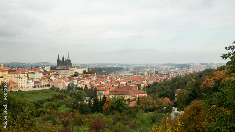 view of Prague from Petrin hill