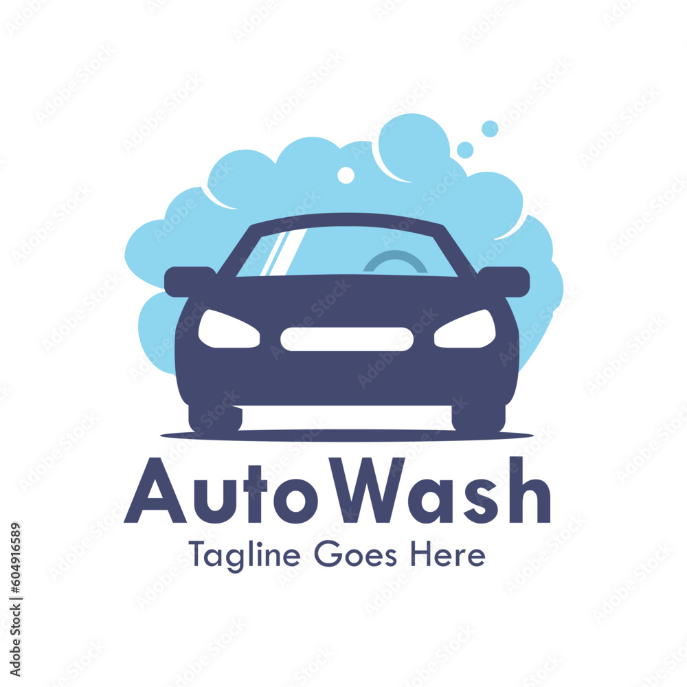 Auto wash design logo template illustration