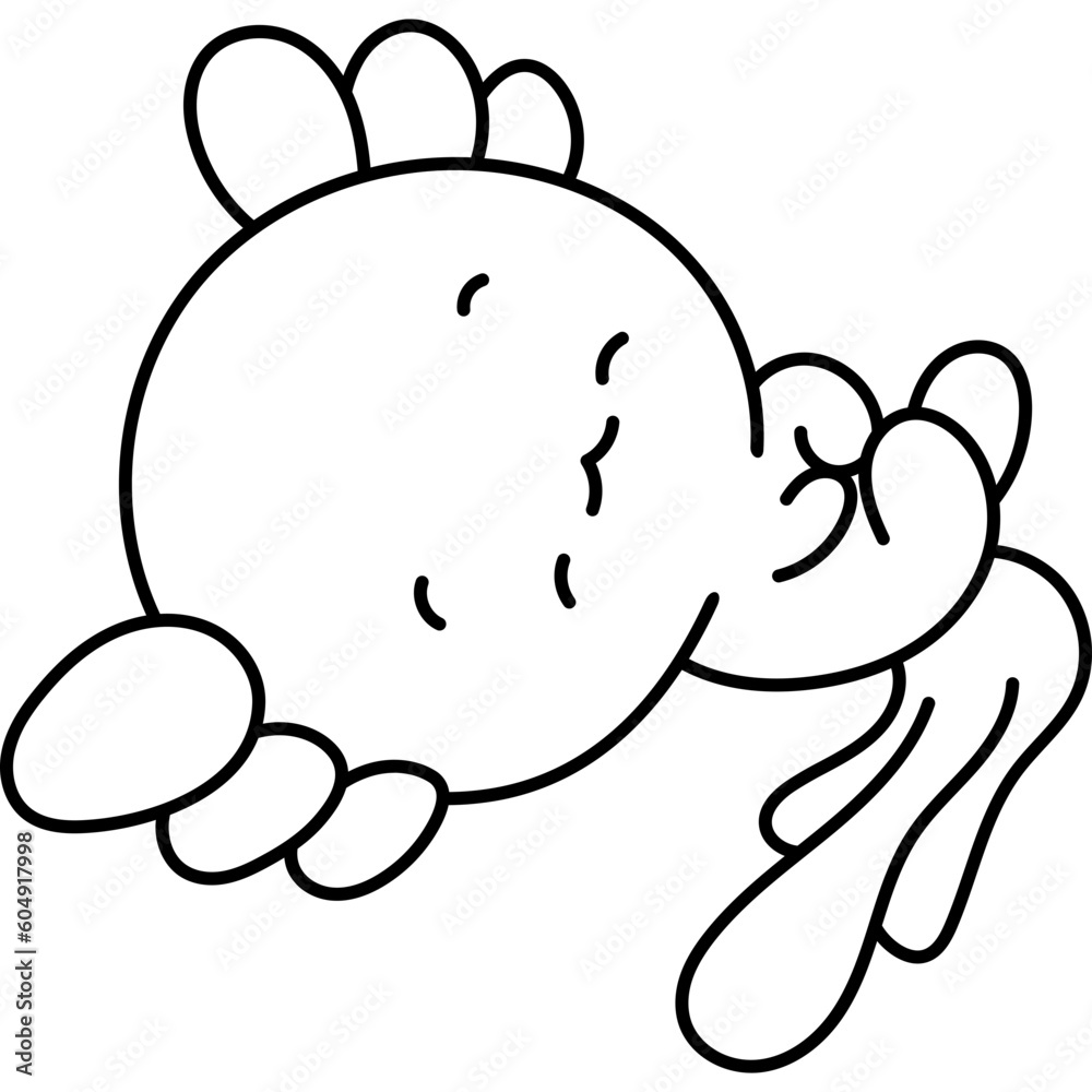 Coloring Page Axolotl Animal