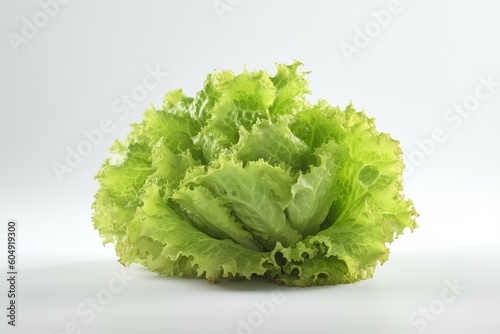 Lettuce on a white background from generative ai
