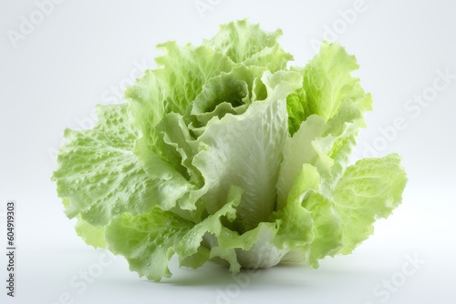 Lettuce on a white background from generative ai