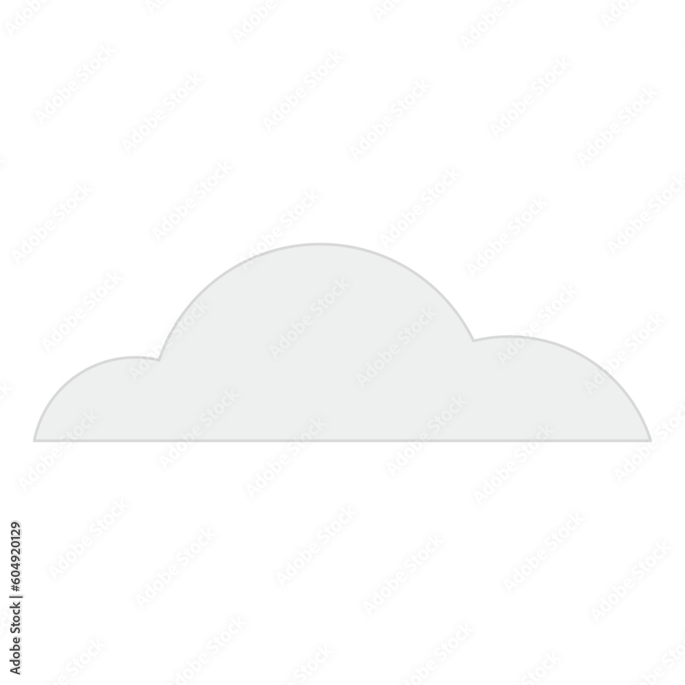 Cartoon cloud filled outline illustration. Cartoon cloud filled outline illustration.