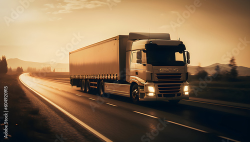 Wallpaper Mural truck on the road Torontodigital.ca