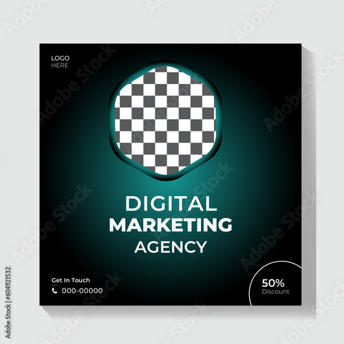 Business marketing agency promotion social media post template design. advertisment post, ad