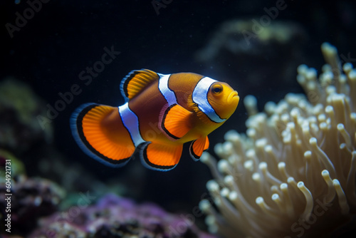 Clownfish fist in aquarium