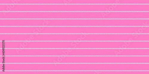 Pinstripe pink horizontal seamless pattern with narrow white lines. Classic suit fabric. Elegant design. Simple monochrome background. Twill variegated woolen material