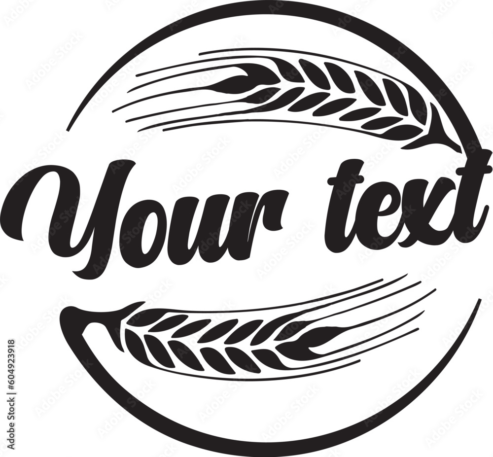 Obraz premium logo or text for wheat or plant