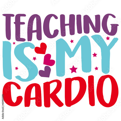 Retro Teacher T-shirt Design, Vector