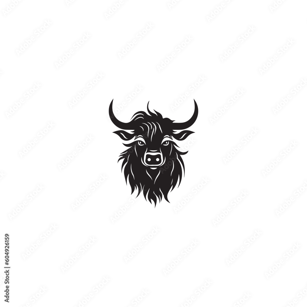 simple black yak logo icon designs vector black and white simple black yak logo icon designs vector black and white