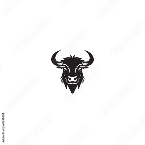 simple black yak logo icon designs vector black and white