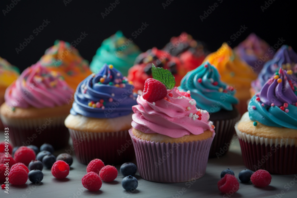 Discover a mouthwatering collection of AI-generated cupcake images that will tantalize your taste buds and elevate your visual content. ai images. ai generated. generative content. ai