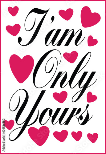 Valentine's day creative and unique typography vector
