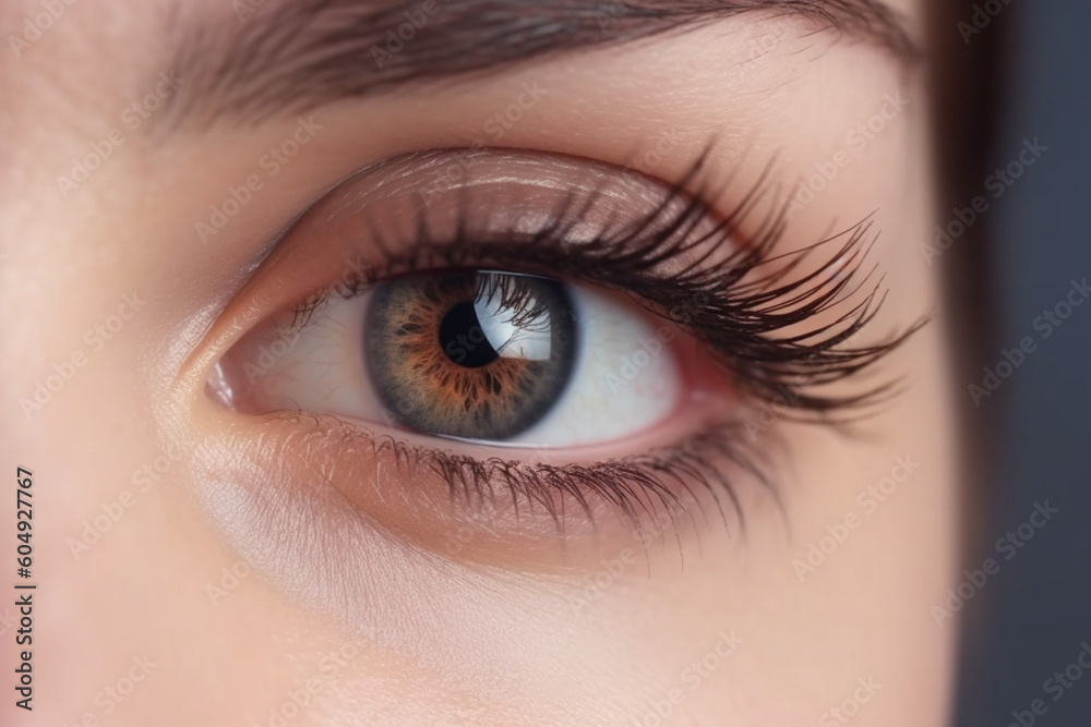 Close up detail beautiful female eye macro fashion naturel makeup Close up detail beautiful female eye macro fashion naturel makeup