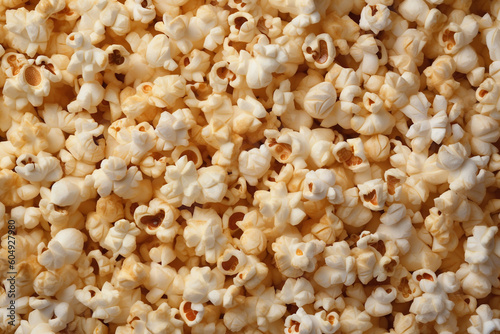 Background of delicious popcorn. Generative AI	