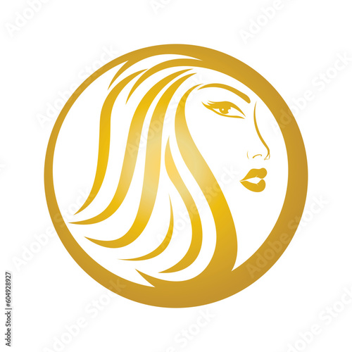 Women beauty, salon, spa, hair minimalist logo design