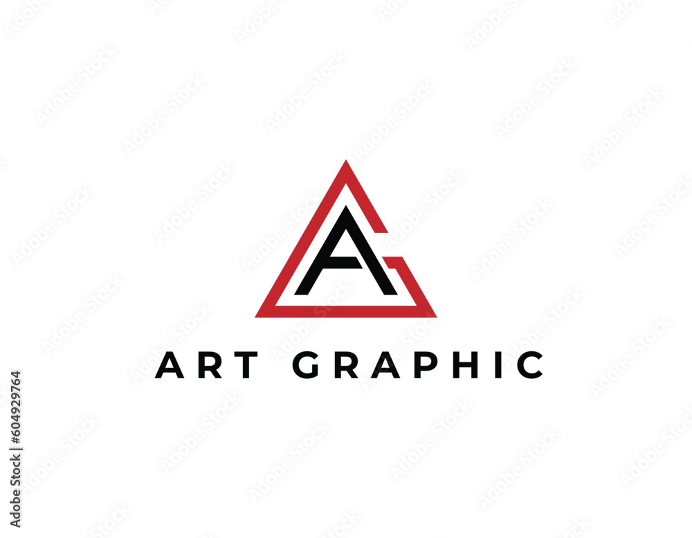 Simple Letter Mark AG Logo Design Template - obrazy, fototapety, plakaty 