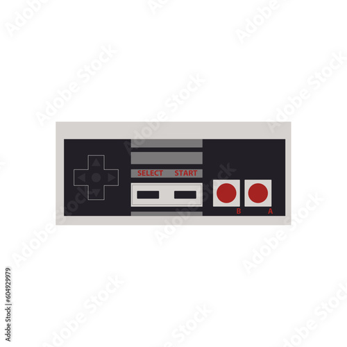 Retro 80s gamepad.Retro Controller, Classic NES 