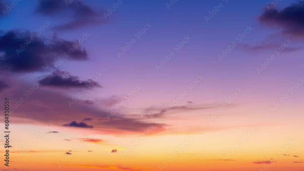 Beautiful 4K Time lapse of Majestic sunrise or sunset clouds sky landscape,Amazing colorful light of nature cloudscape sky background