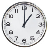 Office clock showing one o'clock