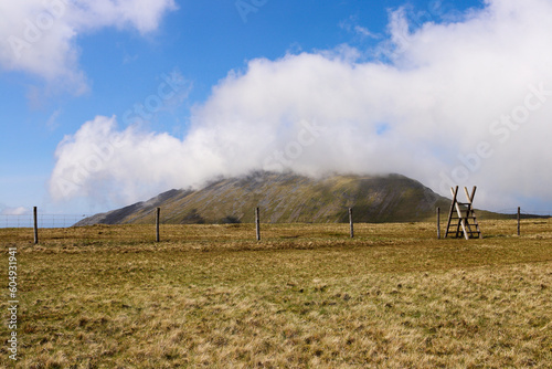 Snowdonia glyderau range wales in summer photo