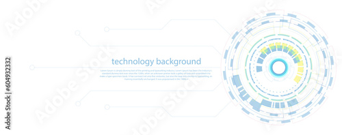 colorful circle and line technology abstract technology innovation concept vector background and glowing light