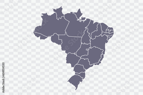 Brazil Map pewter Color on White Background quality files Png 