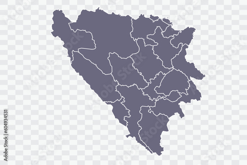 Bosnia Map pewter Color on White Background quality files Png 