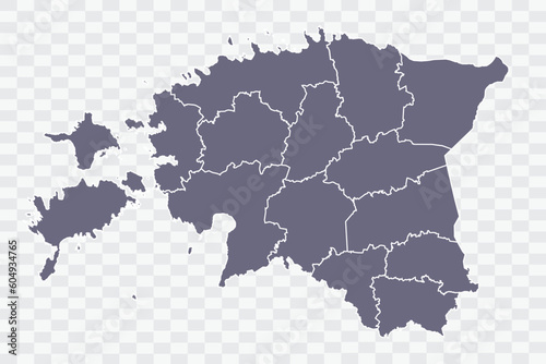 Estonia Map pewter Color on White Background quality files Png