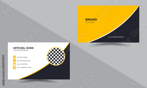 Set of modern business card print templates. Personal visiting card with company logo.Designed for business and corporate concept.
