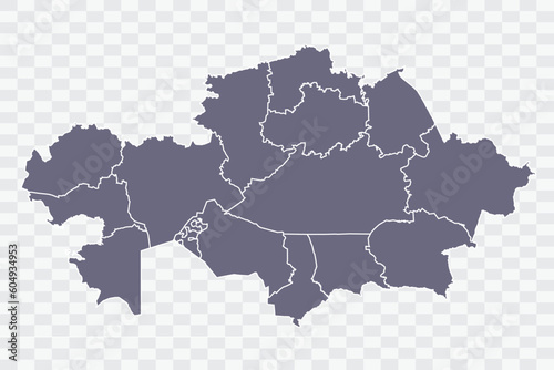 Kazakhstan Map pewter Color on White Background quality files Png