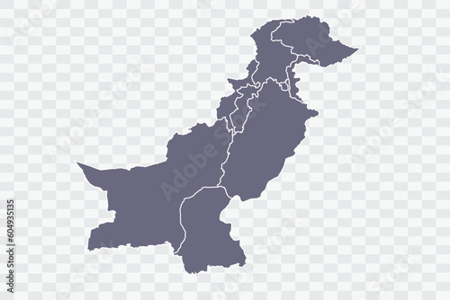 Pakistan Map pewter Color on White Background quality files Png