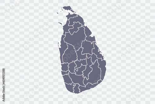 Sri Lanka Map pewter Color on White Background quality files Png