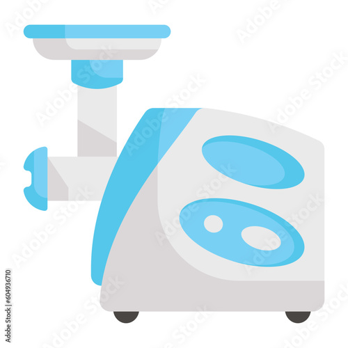 meat grinder or chopper Vector color Icon Design, Eid al-Adha or Eid-ul-Kabir Symbol, Hajj Sign, Muslims religious Festival Stock illustration, Meat mincer machine Concept 