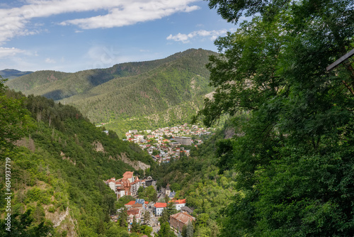 Borjomi View from the mountain. Borjomi is a resort town in Samtskhe Javakheti region of Georgia.on 15 Jun 2022
 photo