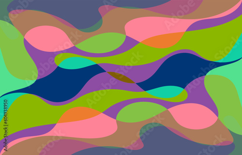 Colorful Groovy background design concept, abstract background © galord