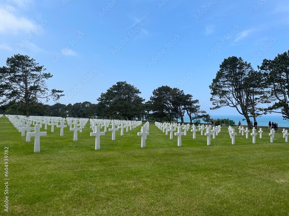 Omaha Beach American Cemetery in Colleville-sur-Mer, Normandy, France