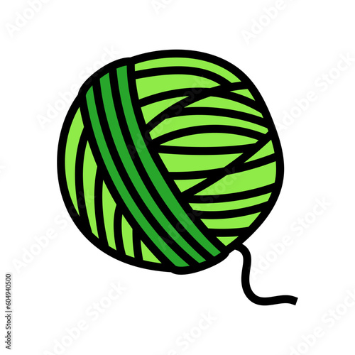 ball yarn knitting wool color icon vector. ball yarn knitting wool sign. isolated symbol illustration