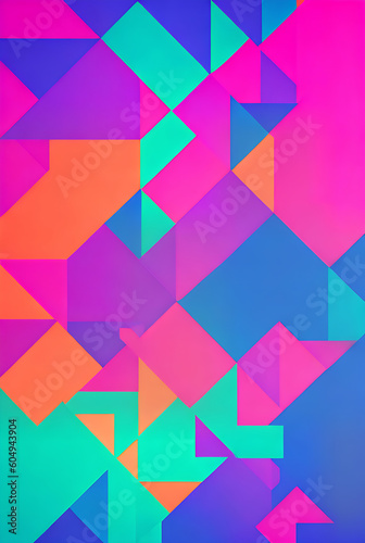 Colorful abstract geometric background with giant panels.